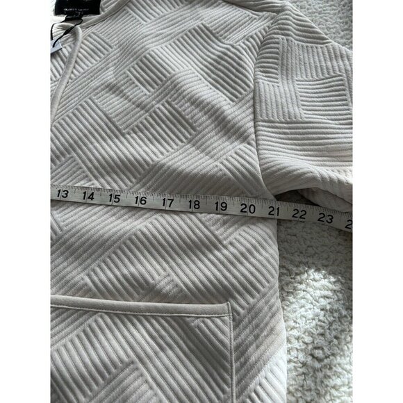Sanctuary Anthropology Textured Knit Snap Close Shacket Jacket Cream Size S - Picture 11 of 14
